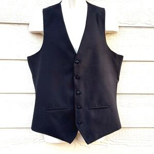 Classic Men's Black Dress Vest - Tailored Formal Waistcoat